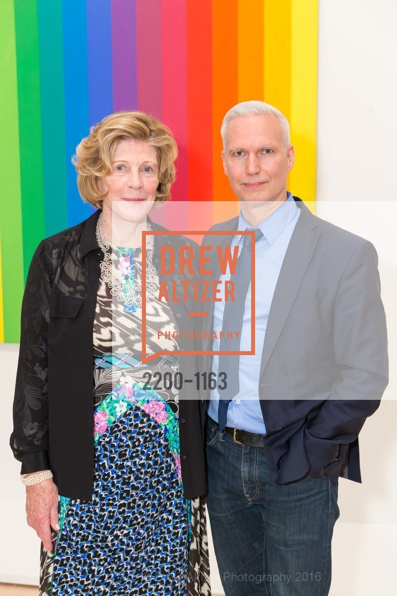 Agnes Gund, Klaus Biesenbach, SFMOMA Art Bash, SFMOMA. 151 3rd St, April 29th, 2016, Photo #2200-1163 Agnes Gund, Klaus Biesenbach, Photo #2200-1163