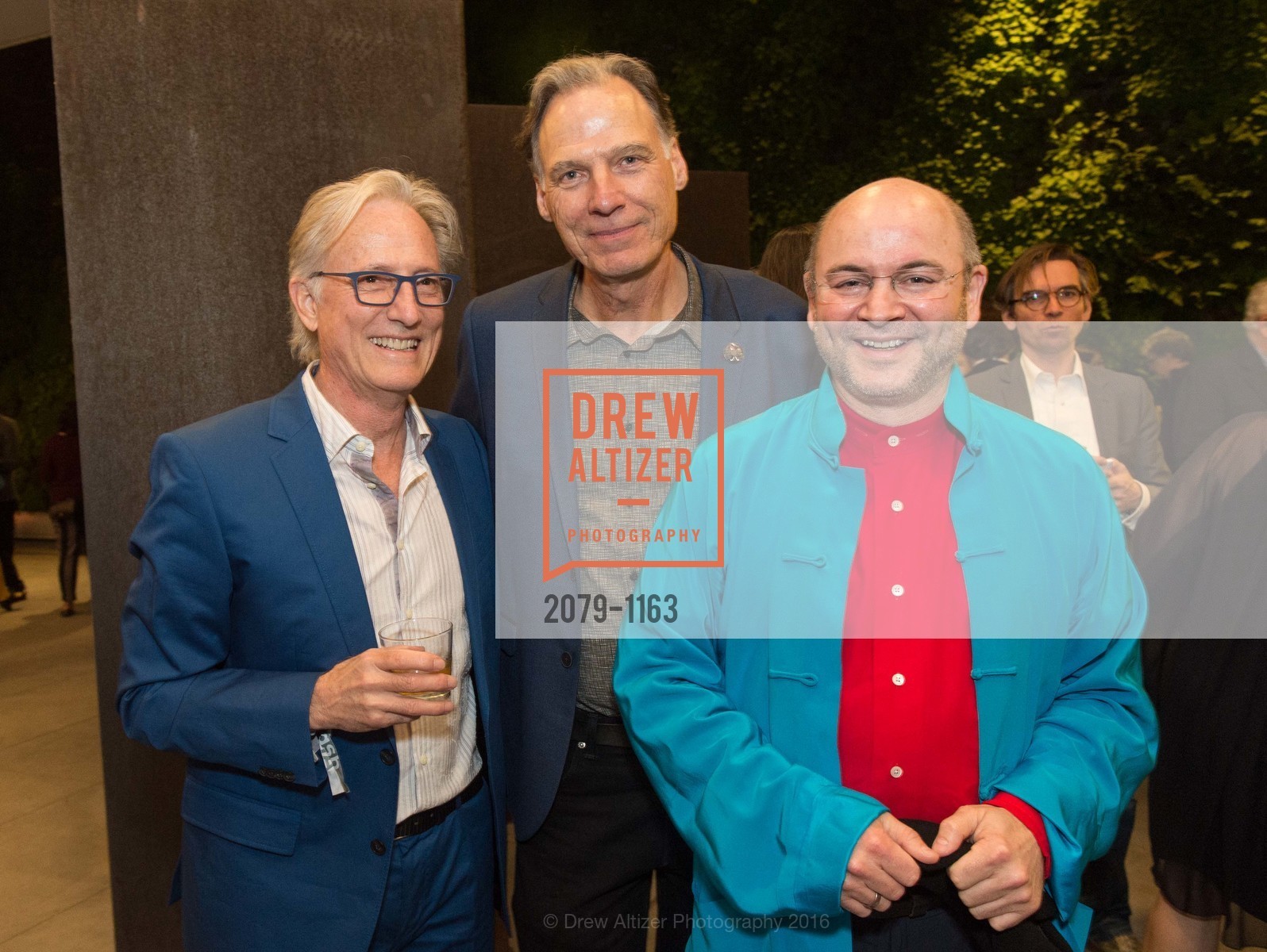 Nick Peterson, Henry Penn, Craig Dykers, SFMOMA Art Bash, SFMOMA. 151 3rd St, April 29th, 2016, Photo #2079-1163 Nick Peterson, Henry Penn, Craig Dykers, Photo #2079-1163