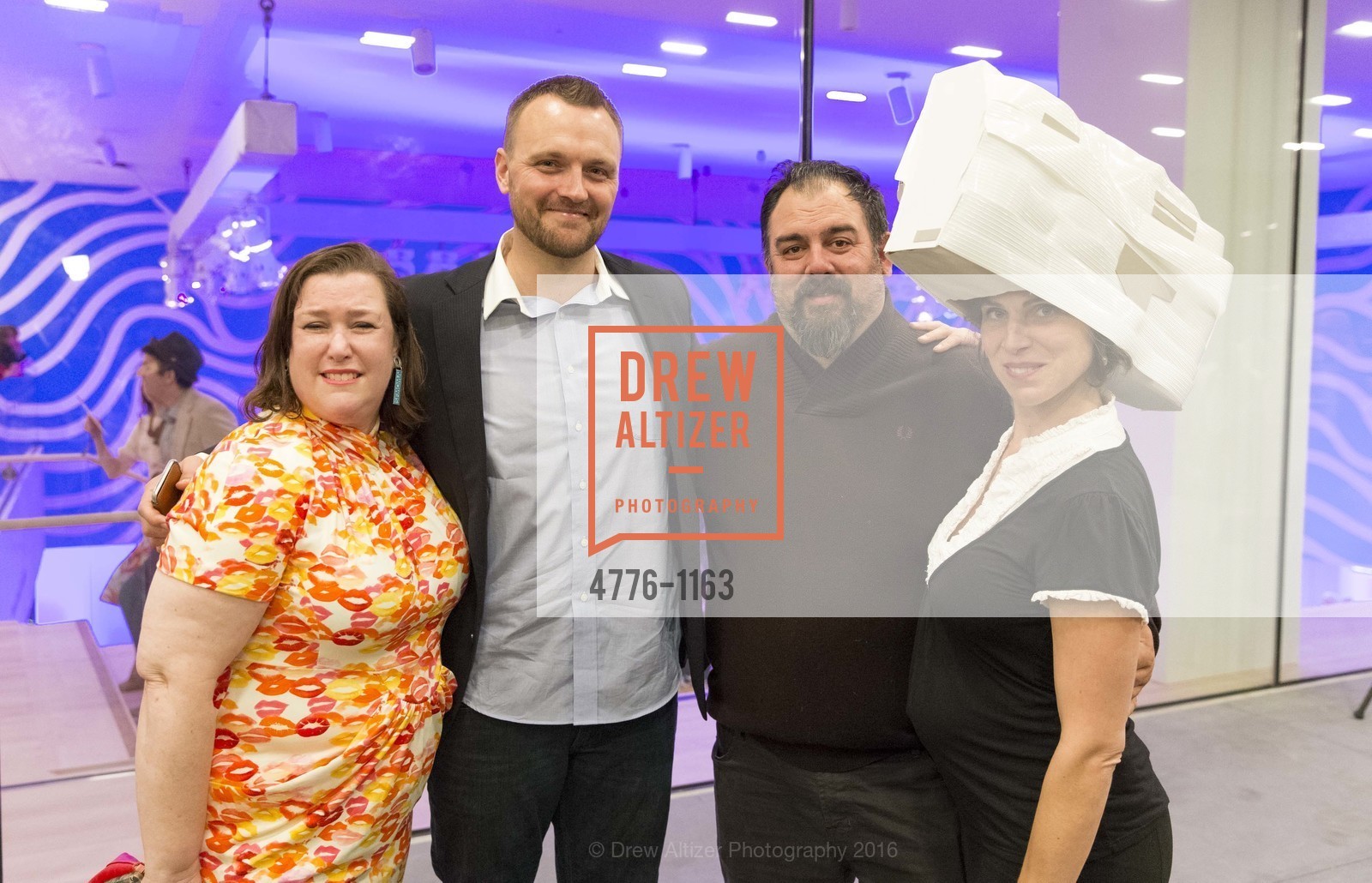 Libby Garrison, Ian Padgham, Richard Sloan, Claire Pasquier, SFMOMA Art Bash, SFMOMA. 151 3rd St, April 29th, 2016, Photo #4776-1163 Libby Garrison, Ian Padgham, Richard Sloan, Claire Pasquier, Photo #4776-1163