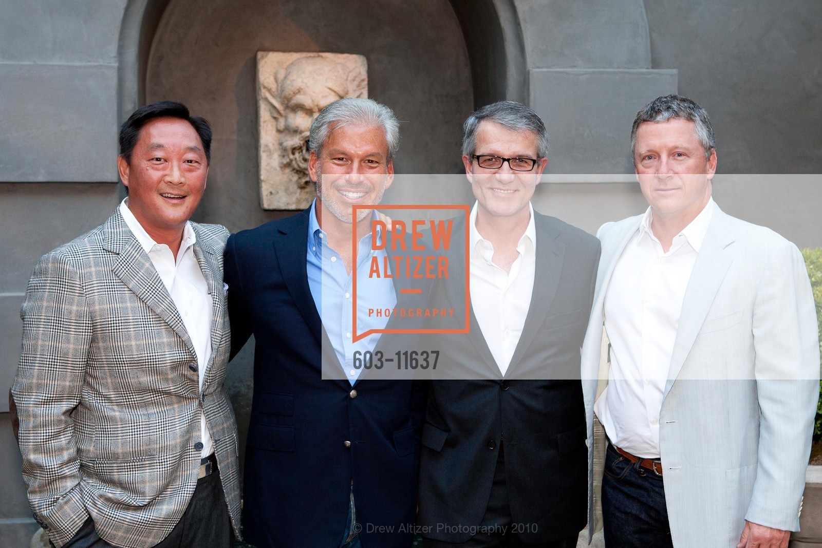 Michael Chu, Gary Friedman, Carlos Alberini, Bill Forrest, Restoration Hardware Opening the Gallery at the SF Design Center, US, September 23rd, 2010, Photo #603-11637 Michael Chu, Gary Friedman, Carlos Alberini, Bill Forrest, Photo #603-11637