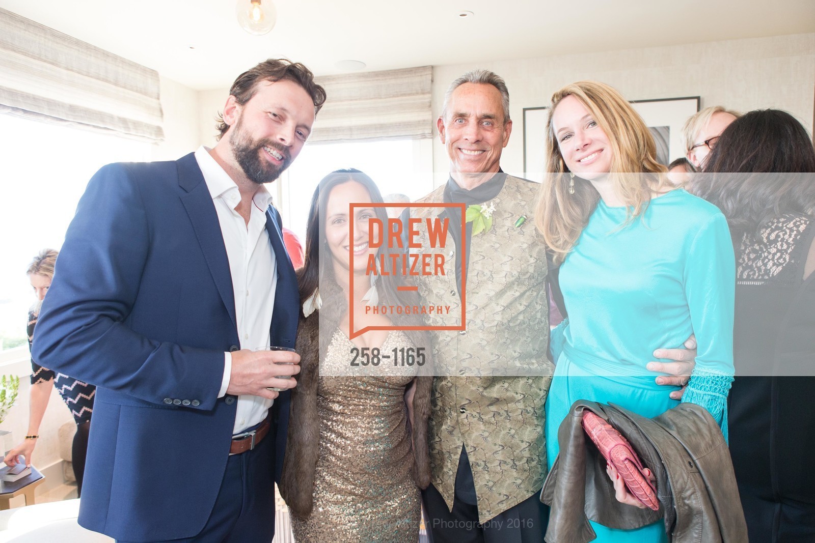 Ross Borden, Jenny Borden, Davis Dalbok, Megan van Linda, 2016 SF Decorator Showcase Sponsor Gala, chestnut. 298 CHestnut St, April 28th, 2016, Photo #258-1165 Ross Borden, Jenny Borden, Davis Dalbok, Megan van Linda, Photo #258-1165