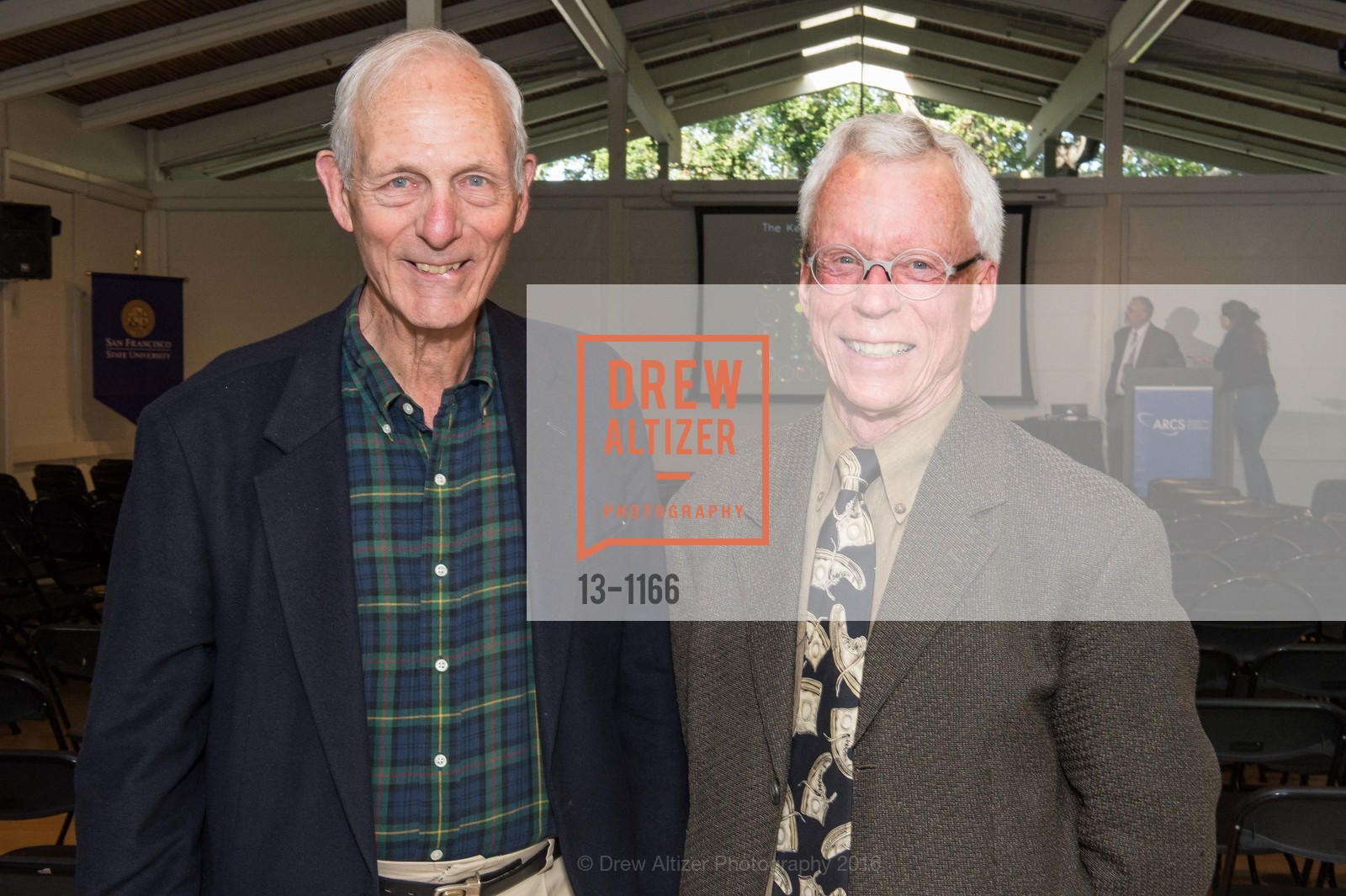 Roger Trinkner, Mike Hefferman, ARCS Foundation Scholar Symposium, Quadrus Conference Center. 2400 Sand Hill Road, May 3rd, 2016, Photo #13-1166 Roger Trinkner, Mike Hefferman, Photo #13-1166