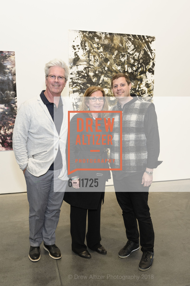 Steve Dolan, Andrea Schwartz, Piero Spadaro, San Francisco Art Institute's MFA Exhibition Vernissage 2018, SFAI Fort Mason Campus. Pier 2, Fort Mason, May 10th, 2018, Photo #6-11725 Steve Dolan, Andrea Schwartz, Piero Spadaro, Photo #6-11725