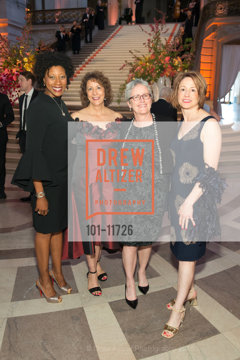 Wanda Cole-Freeman, Liz Keith, Gail White, Annette Lorenzi, Humankindness Gala 2018, San Francisco City Hall. 1 Dr Carlton B Goodlett Pl, May 10th, 2018, Photo #101-11726 Wanda Cole-Freeman, Liz Keith, Gail White, Annette Lorenzi, Photo #101-11726