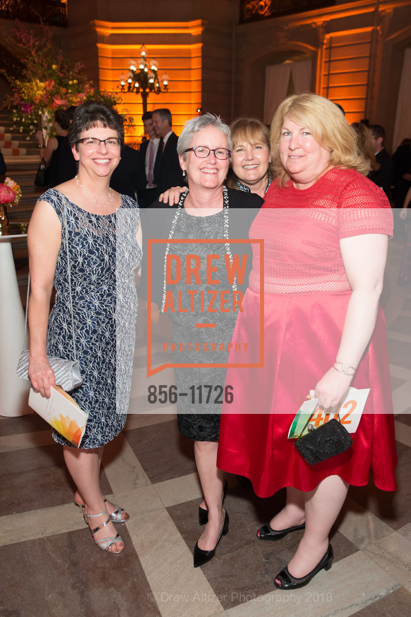 Susan Hedrick, Gail White, Mary Tyron, Liz Meckenstock, Humankindness Gala 2018, San Francisco City Hall. 1 Dr Carlton B Goodlett Pl, May 10th, 2018, Photo #856-11726 Susan Hedrick, Gail White, Mary Tyron, Liz Meckenstock, Photo #856-11726