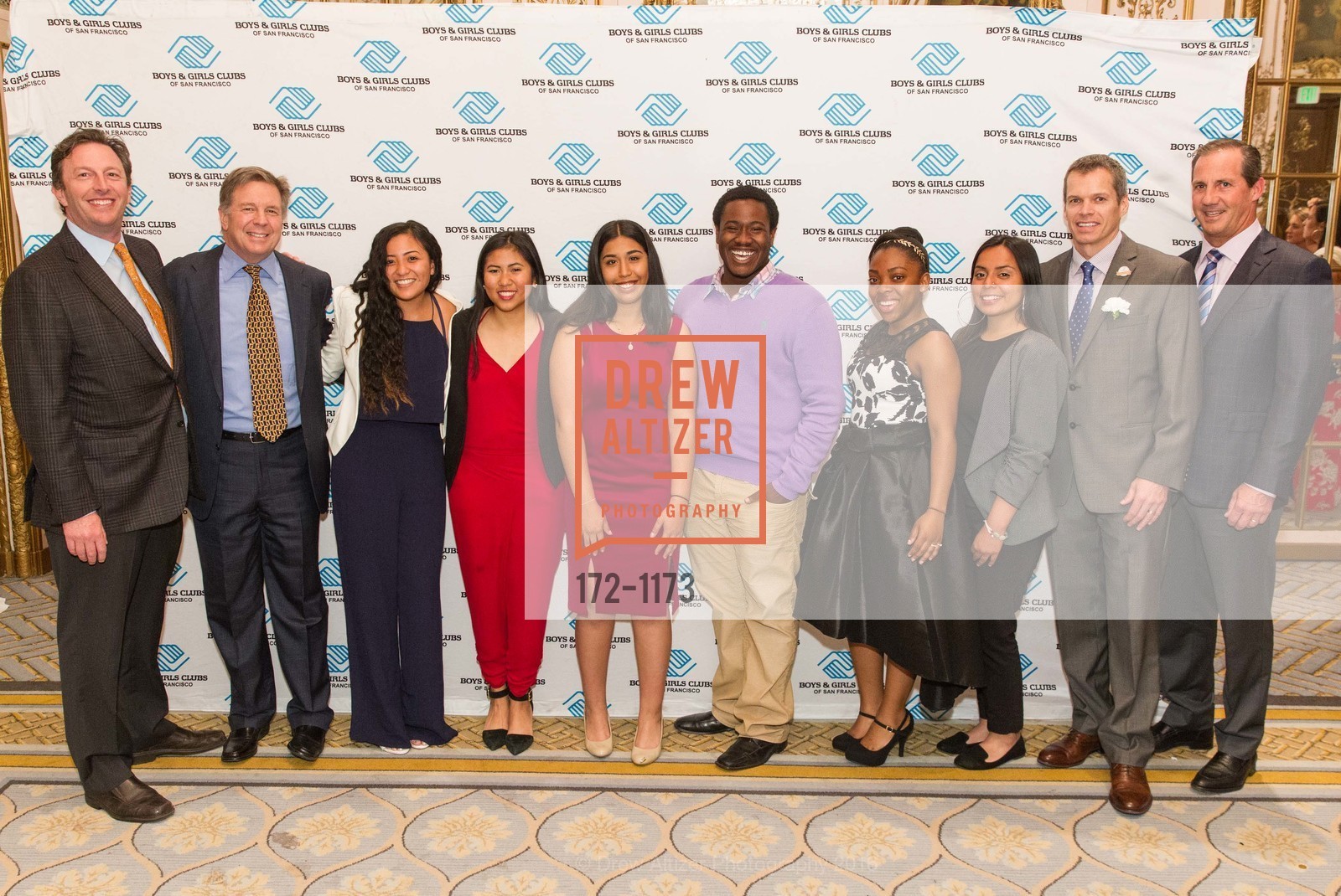 Rocky Fried, Steve Strandberg, Aeris Velasco, Precious Listana, Katya R, Omar Flenoid Jr, Ebony Moody, Guadalupe Cabrera, Rob Connolly, Bob Emery, Boys & Girls Clubs of San Francisco's 2016 Annual Gala, The Fairmont Hotel. 950 Mason St, May 6th, 2016, Photo #172-1173 Rocky Fried, Steve Strandberg, Aeris Velasco, Precious Listana, Katya R, Omar Flenoid Jr, Ebony Moody, Guadalupe Cabrera, Rob Connolly, Bob Emery, Photo #172-1173