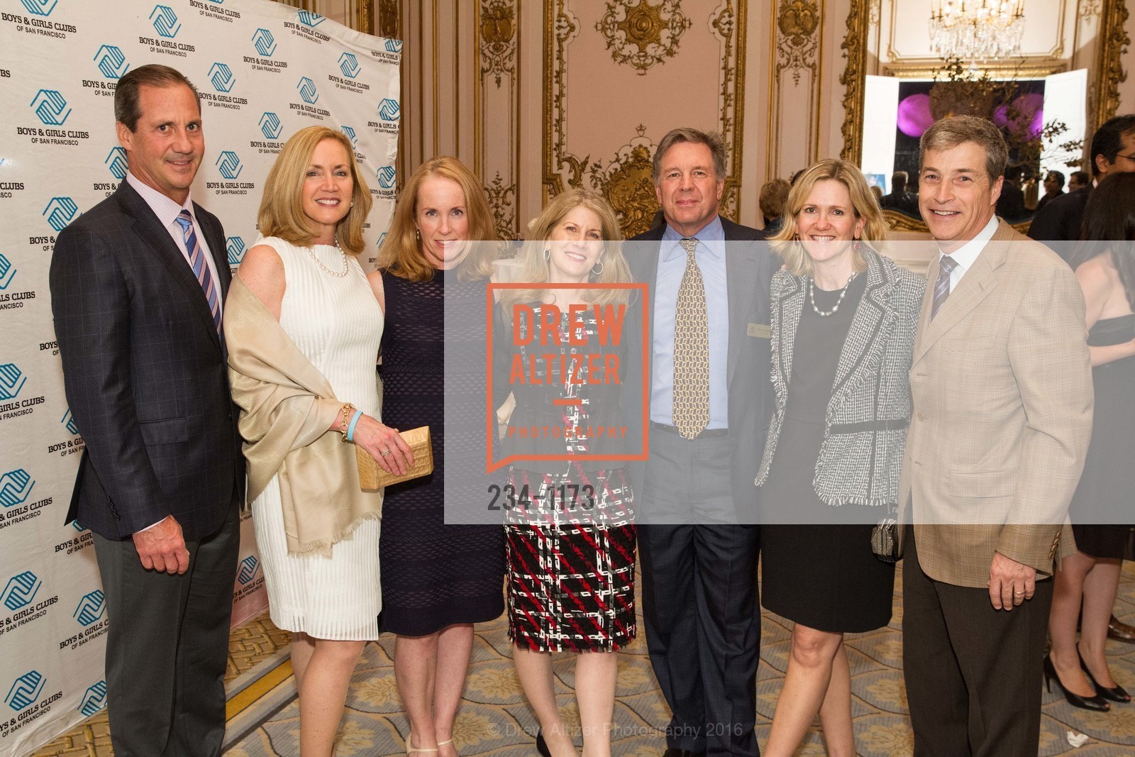 Bob Emery, Dana Emery, Maureen Terris, Diana Strandberg, Steve Strandberg, Barbee Callander, Bruce Callander, Boys & Girls Clubs of San Francisco's 2016 Annual Gala, The Fairmont Hotel. 950 Mason St, May 6th, 2016, Photo #234-1173 Bob Emery, Dana Emery, Maureen Terris, Diana Strandberg, Steve Strandberg, Barbee Callander, Bruce Callander, Photo #234-1173