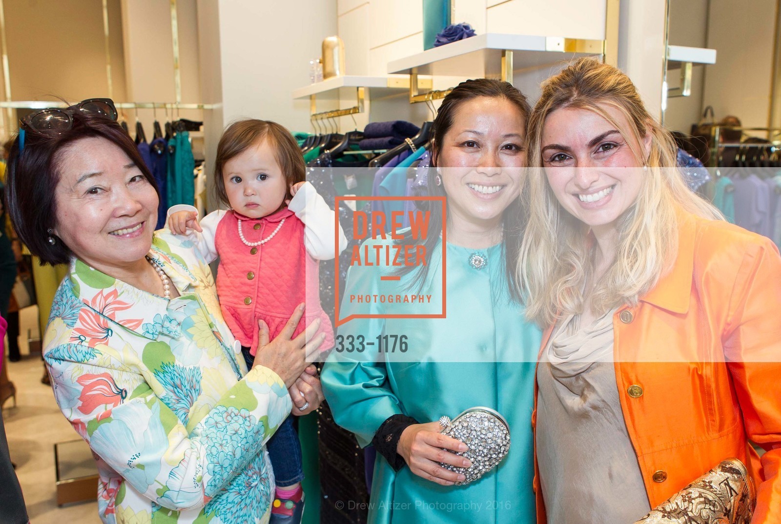 Victoria Fung, Grace Dama, Celine Wei, Sara Pirami, Luisa Spagnoli Grand Opening, Luisa Spagnoli. 180 El Camino Road, Suite 1115, Palo Alto, CA 94304, May 5th, 2016, Photo #333-1176 Victoria Fung, Grace Dama, Celine Wei, Sara Pirami, Photo #333-1176