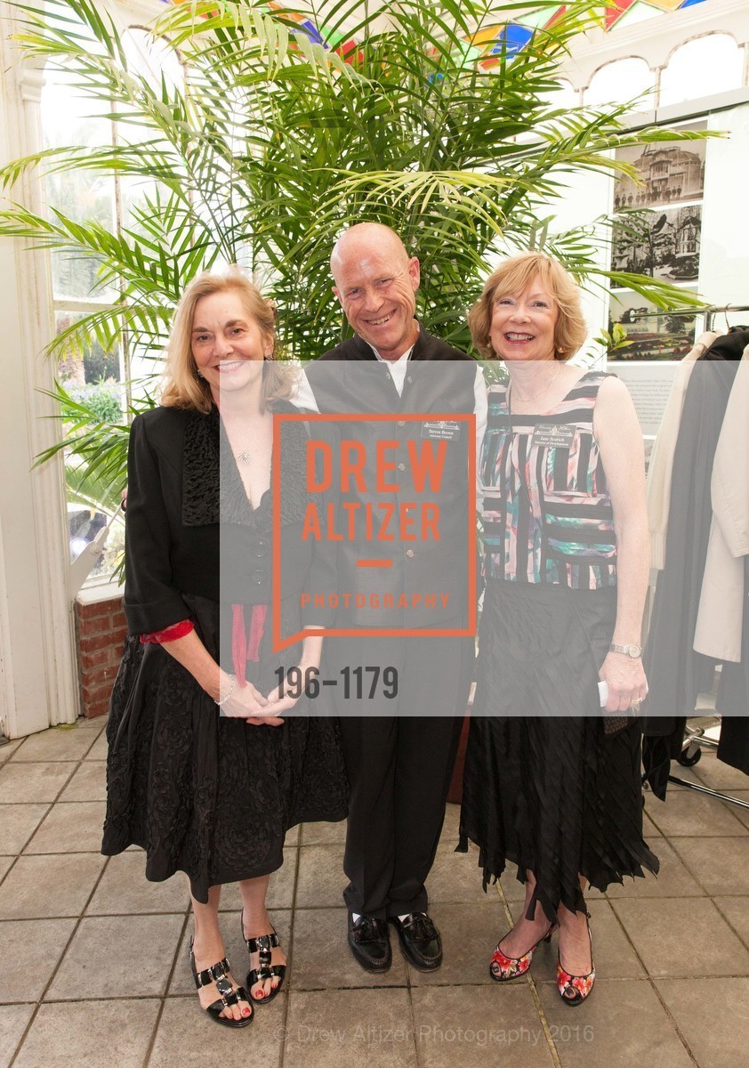 Nancy Stoltz, Stephen Brown, Jane Scurich, Conservatory of Flowers' Gala Under Glass, Conservatory of Flowers. 100 John F. Kennedy Drive, May 5th, 2016, Photo #196-1179 Nancy Stoltz, Stephen Brown, Jane Scurich, Photo #196-1179