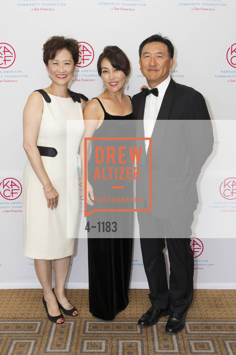 Karen Ha, MJ Kim, Suntay Kim, KACF-SF Inaugural Gala, Four Seasons. 757 Market St, San Francisco, CA 94103, May 7th, 2016, Photo #4-1183 Karen Ha, MJ Kim, Suntay Kim, Photo #4-1183