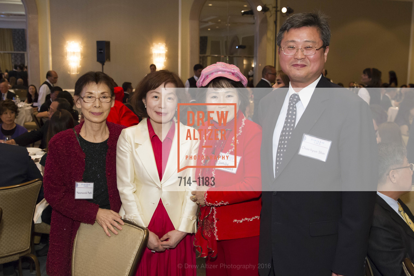 Yeonsook Park, Bong-hee San, Sooncha Choung, Chae-Hyun Shin, KACF-SF Inaugural Gala, Four Seasons. 757 Market St, San Francisco, CA 94103, May 7th, 2016, Photo #714-1183 Yeonsook Park, Bong-hee San, Sooncha Choung, Chae-Hyun Shin, Photo #714-1183