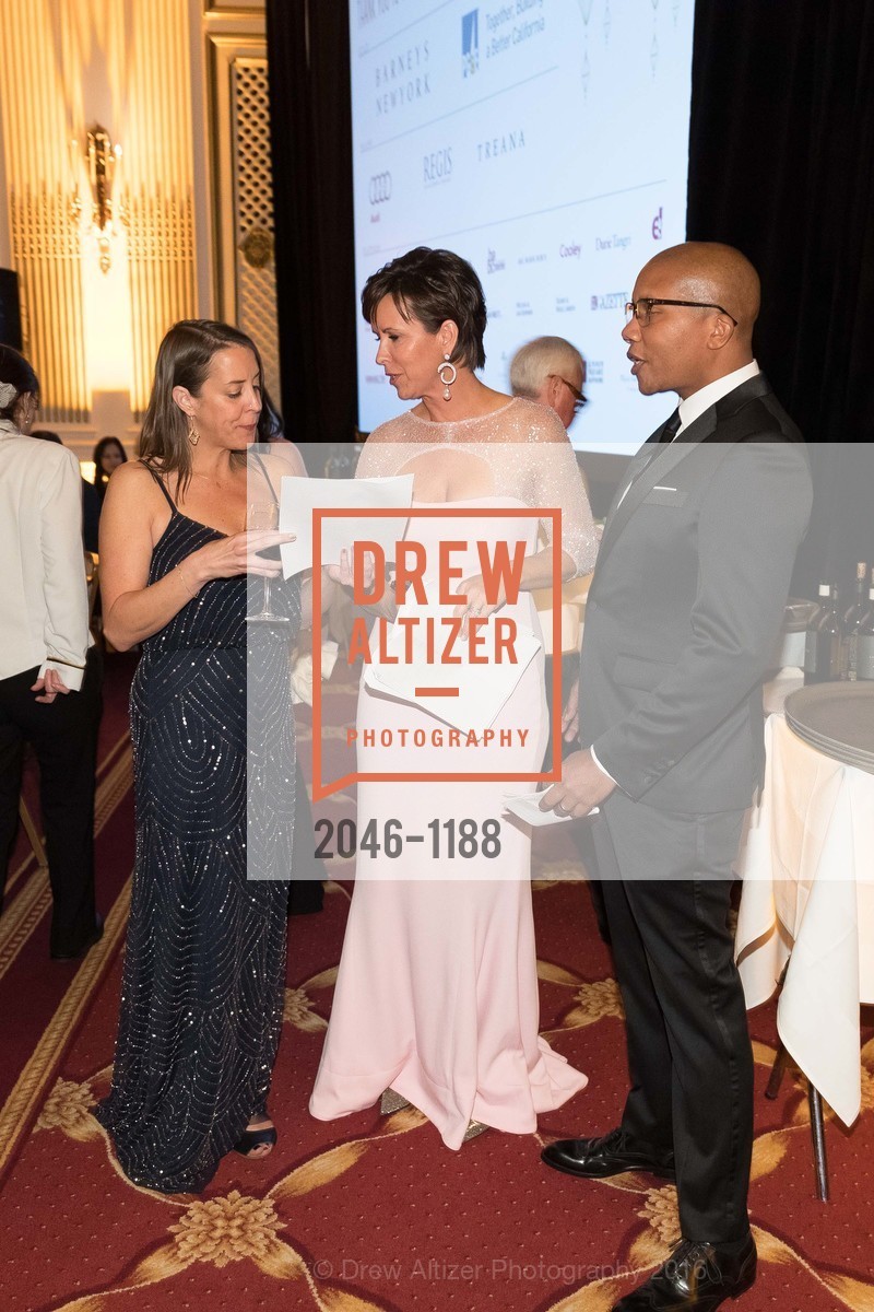 Erin Reeser, Raphael House Board Chair Kate Smith, Raphael House Executive Director Ralph Payton, "A Golden Tomorrow" Raphael House's 19th Annual Gala, Palace Hotel. 2 New Montgomery, May 14th, 2016, Photo #2046-1188 Erin Reeser, Raphael House Board Chair Kate Smith, Raphael House Executive Director Ralph Payton, Photo #2046-1188