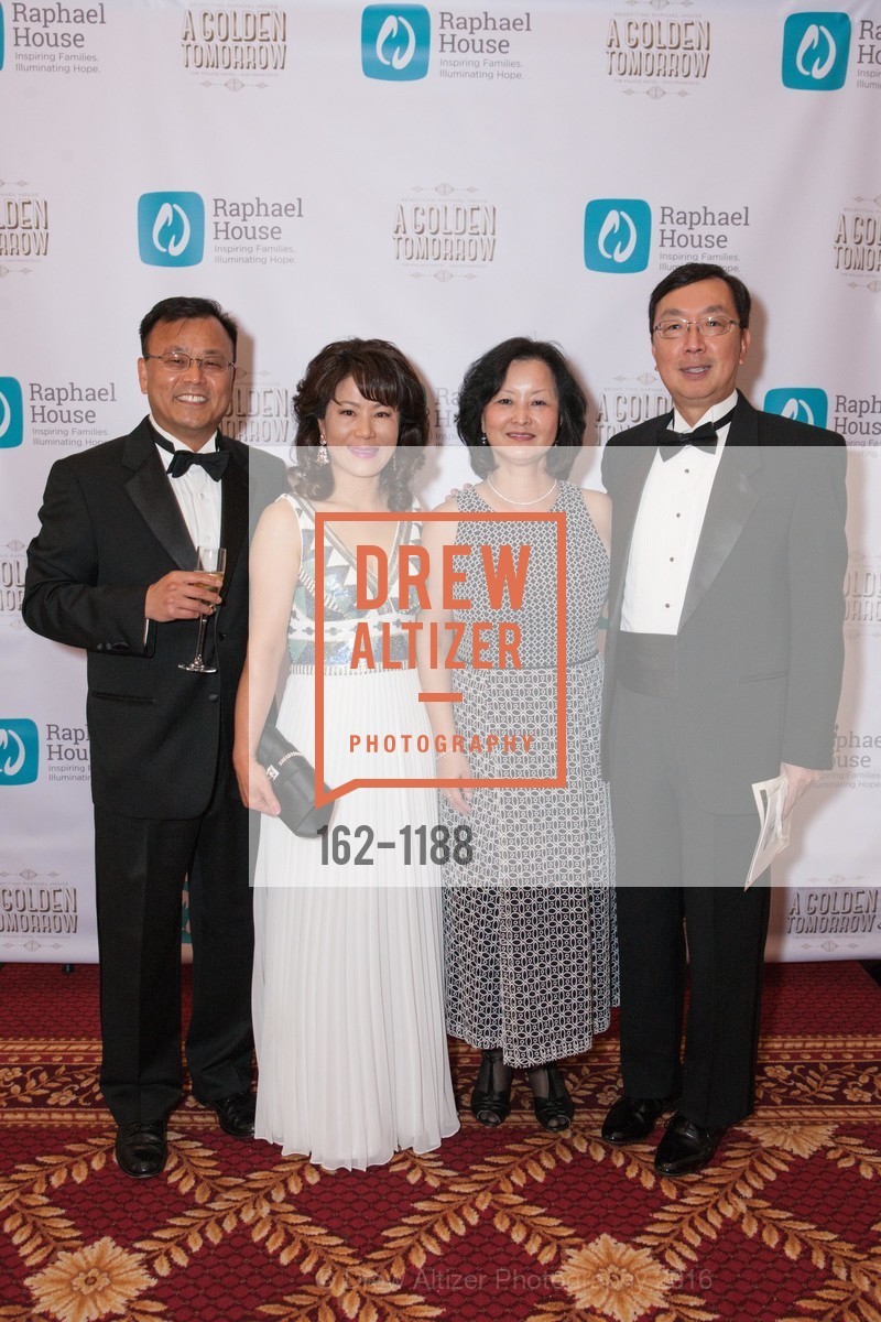 Joong Im, Seon Im, Jennifer Han, David Kang, "A Golden Tomorrow" Raphael House's 19th Annual Gala, Palace Hotel. 2 New Montgomery, May 14th, 2016, Photo #162-1188 Joong Im, Seon Im, Jennifer Han, David Kang, Photo #162-1188