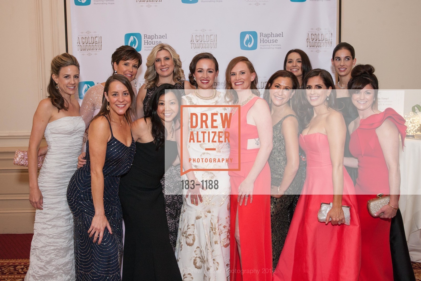 Cecily Olson, Erin Reeser, Raphael House Board Chair Kate Smith, Molly O'Brien, Melissa Koerner, Laura Larsen, Josselyn Eccleston, Victoria Dade, Genevieve Weeks, Jessica Colburn, Kiley Mar, Lillian Everdell, "A Golden Tomorrow" Raphael House's 19th Annual Gala, Palace Hotel. 2 New Montgomery, May 14th, 2016, Photo #183-1188 Cecily Olson, Erin Reeser, Raphael House Board Chair Kate Smith, Molly O'Brien, Melissa Koerner, Laura Larsen, Josselyn Eccleston, Victoria Dade, Genevieve Weeks, Jessica Colburn, Kiley Mar, Lillian Everdell, Photo #183-1188