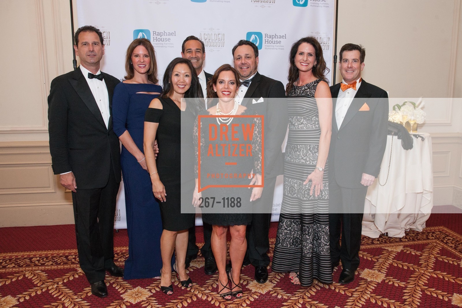 Rick Saveri, Christina Saveri, Lisa Ferrante, Vince Ferrante, Yvette Dal Porto, Rick Dal Porto, Michelle Golden, Peter Sarantis, "A Golden Tomorrow" Raphael House's 19th Annual Gala, Palace Hotel. 2 New Montgomery, May 14th, 2016, Photo #267-1188 Rick Saveri, Christina Saveri, Lisa Ferrante, Vince Ferrante, Yvette Dal Porto, Rick Dal Porto, Michelle Golden, Peter Sarantis, Photo #267-1188