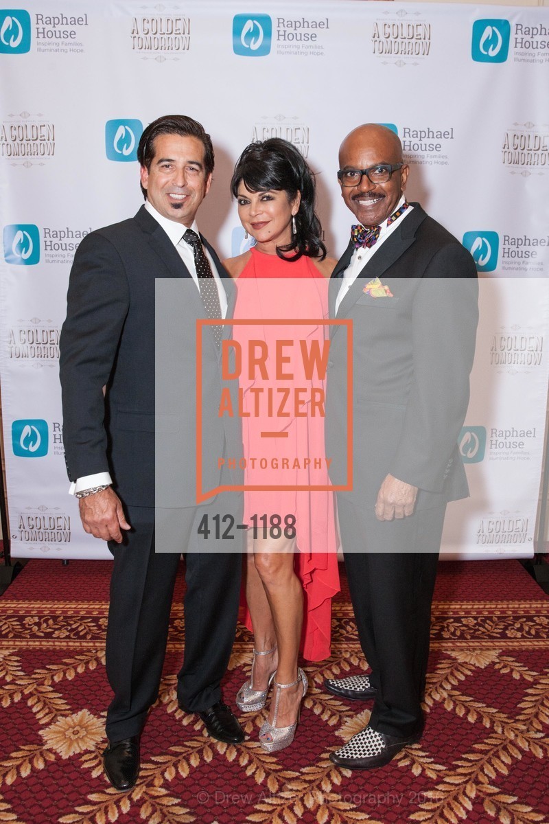 Bob Carey, Roberta Gonzales, Benny McKay, "A Golden Tomorrow" Raphael House's 19th Annual Gala, Palace Hotel. 2 New Montgomery, May 14th, 2016, Photo #412-1188 Bob Carey, Roberta Gonzales, Benny McKay, Photo #412-1188