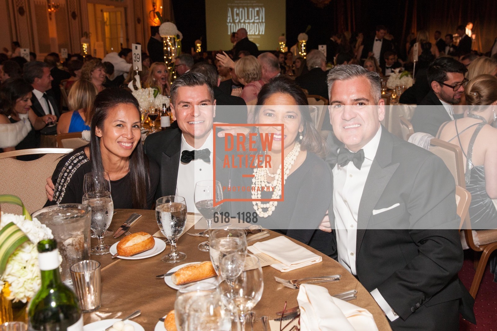 Rhea Kwon, Chris Meza, Darlene Fong, Tim Graffigna, "A Golden Tomorrow" Raphael House's 19th Annual Gala, Palace Hotel. 2 New Montgomery, May 14th, 2016, Photo #618-1188 Rhea Kwon, Chris Meza, Darlene Fong, Tim Graffigna, Photo #618-1188