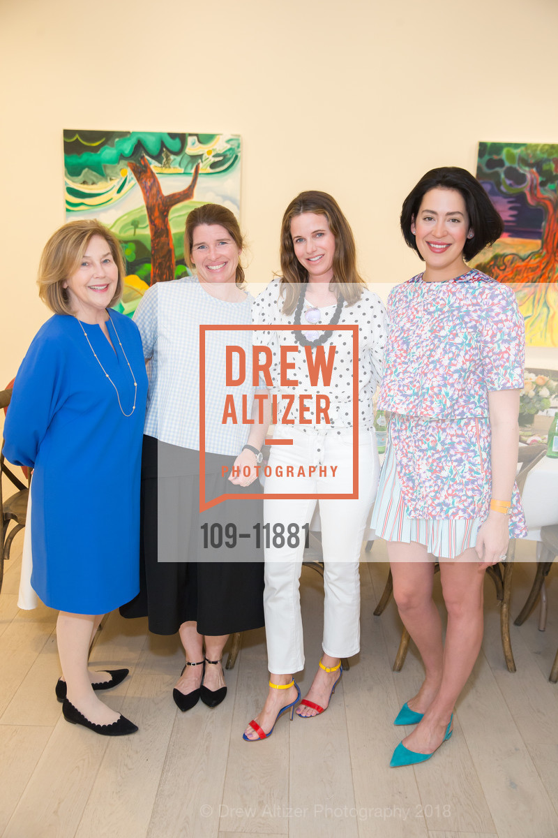 Gretchen Berggruen, Mary Read, Lindsay Bolton, Becky Heldfond, Berggruen Gallery Luncheon in Honor of Shara Hughes, Berggruen Gallery. 10 Hawthorne Street, May 10th, 2018, Photo #109-11881 Gretchen Berggruen, Mary Read, Lindsay Bolton, Becky Heldfond, Photo #109-11881