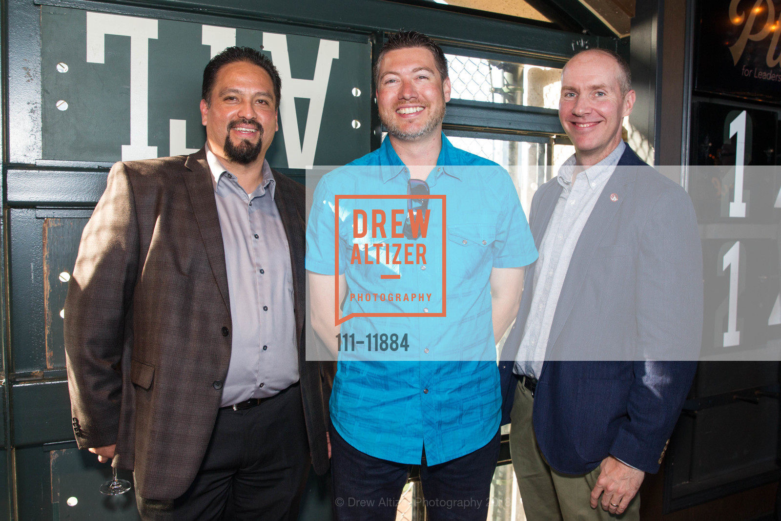 Moises Villeda, Daniel Gregg, Dan Calamuci, Step Up To The Plate for Leadership San Francisco, AT&T Park, May 10th, 2018, Photo #111-11884 Moises Villeda, Daniel Gregg, Dan Calamuci, Photo #111-11884
