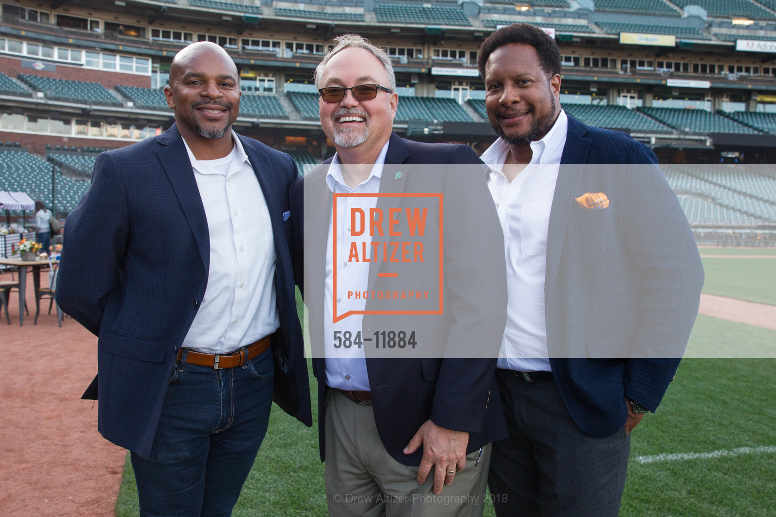 Phil Dillard, Dan Negron, Muhammad Nadhiri, Step Up To The Plate for Leadership San Francisco, AT&T Park, May 10th, 2018, Photo #584-11884 Phil Dillard, Dan Negron, Muhammad Nadhiri, Photo #584-11884