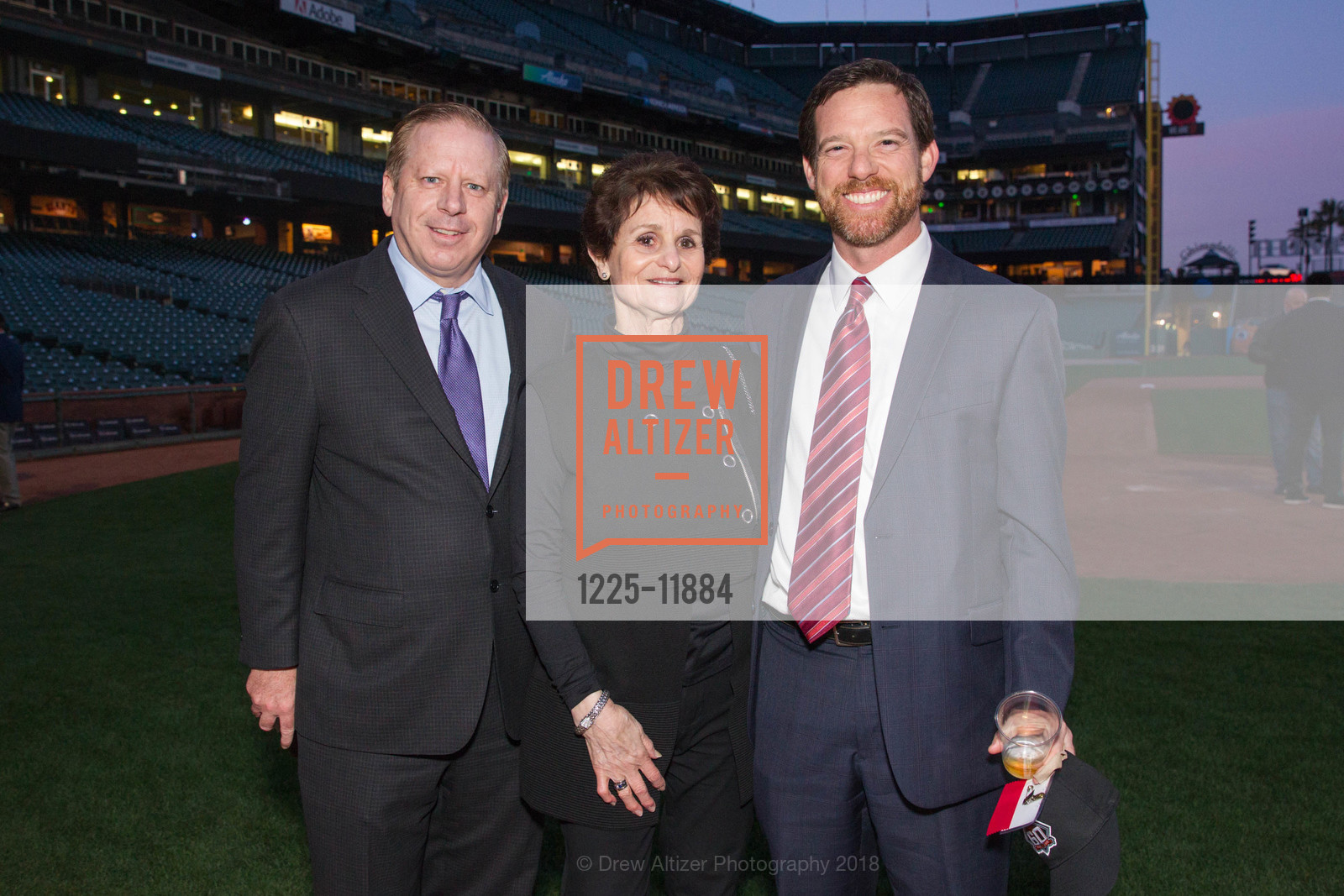 John Ring, Dianne Easton, Bill Olinger, Step Up To The Plate for Leadership San Francisco, AT&T Park, May 10th, 2018, Photo #1225-11884 John Ring, Dianne Easton, Bill Olinger, Photo #1225-11884
