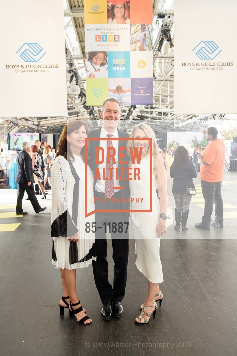 Melissa Williams, Jeff Williams, Catherine Clifford, Boys & Girls Clubs of San Francisco Annual Gala, Fort Mason Festival Pavilion. 2 Marina Blvd, San Francisco, CA 94123, May 11th, 2018, Photo #85-11887 Melissa Williams, Jeff Williams, Catherine Clifford, Photo #85-11887