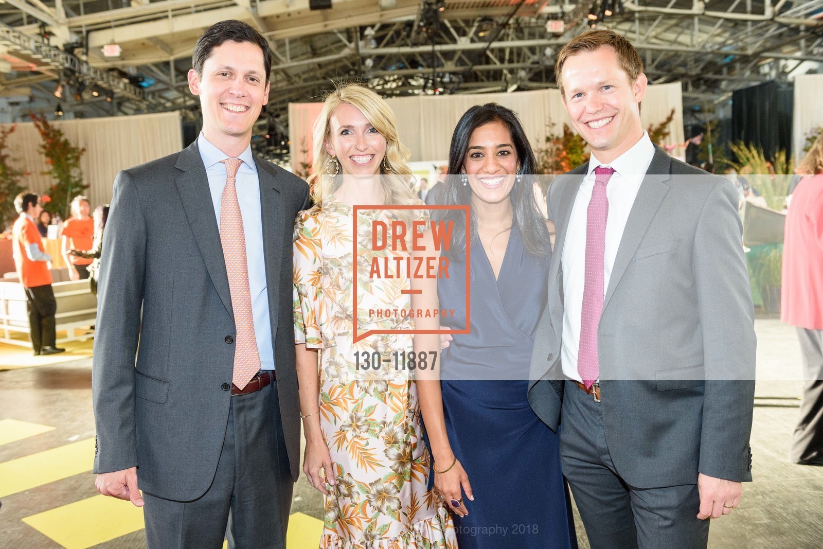 Justin Reyna, Melissa Reyna, Sapna Boze, Brandon Boze, Boys & Girls Clubs of San Francisco Annual Gala, Fort Mason Festival Pavilion. 2 Marina Blvd, San Francisco, CA 94123, May 11th, 2018, Photo #130-11887 Justin Reyna, Melissa Reyna, Sapna Boze, Brandon Boze, Photo #130-11887