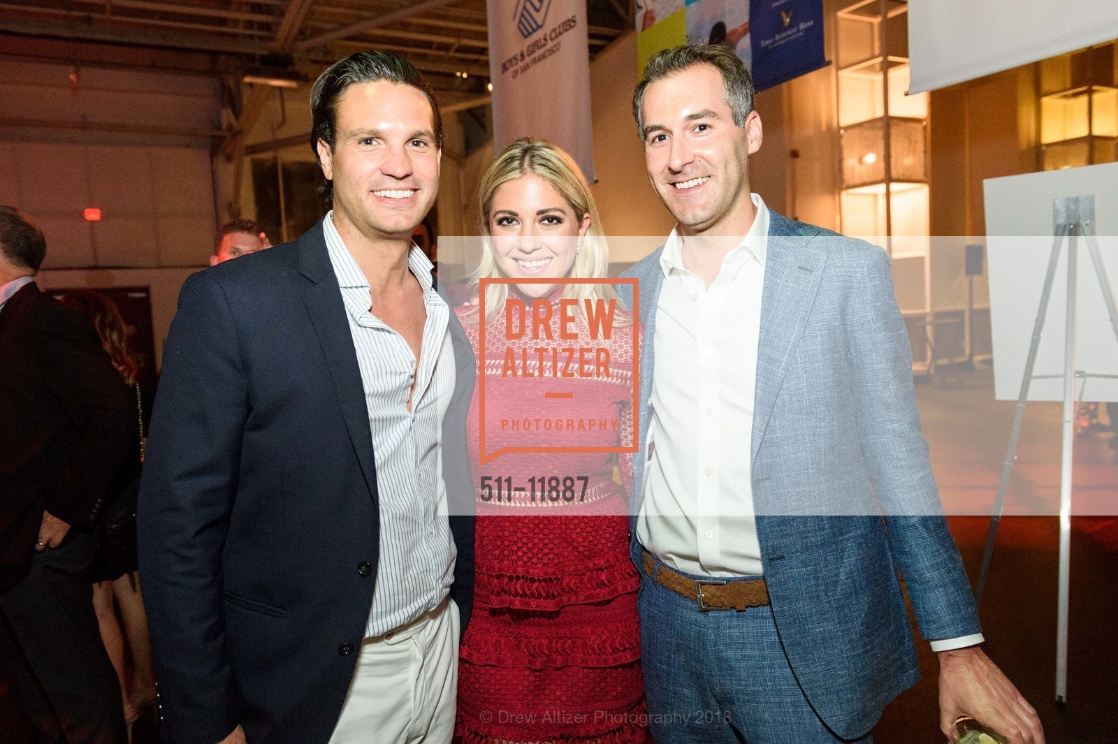 Thomas Quarre, Eva Harvard, Alex Vaz, Boys & Girls Clubs of San Francisco Annual Gala, Fort Mason Festival Pavilion. 2 Marina Blvd, San Francisco, CA 94123, May 11th, 2018, Photo #511-11887 Thomas Quarre, Eva Harvard, Alex Vaz, Photo #511-11887
