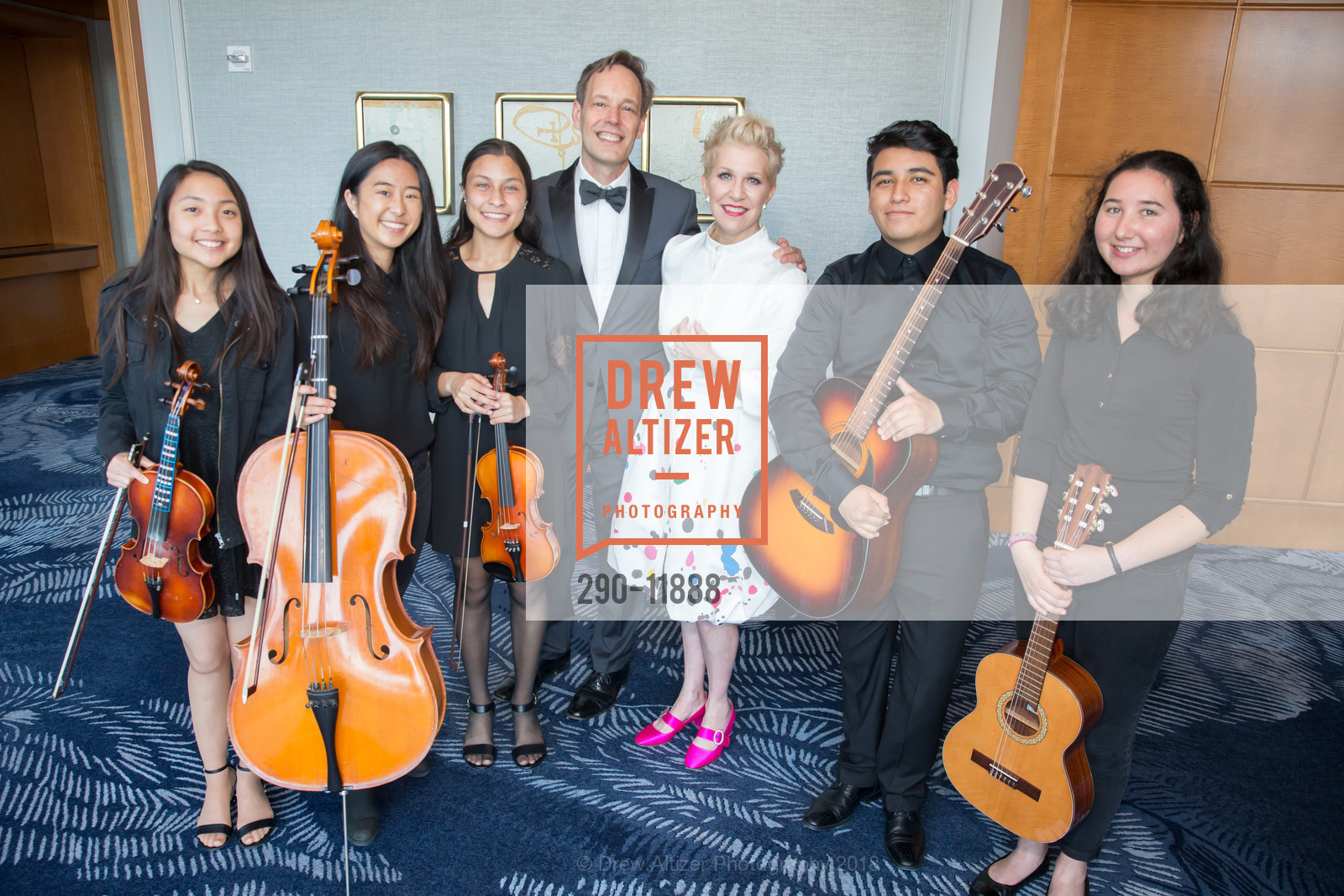 Amelia Liu, Dephny Duan, Hannah Hanif, Jake Heggie, Joyce DiDonato, Alex Avalos, Sophia Herron Geller, Community Music Center Gala 2018: A Salute to the Joy of Making Music, Four Season Hotel. 52 Chenery 757 Market St, San Francisco, CA 94103, May 12th, 2018, Photo #290-11888 Amelia Liu, Dephny Duan, Hannah Hanif, Jake Heggie, Joyce DiDonato, Alex Avalos, Sophia Herron Geller, Photo #290-11888
