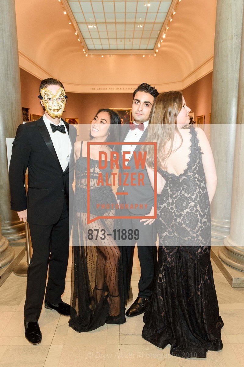 Chris Clark, Louella Aquino, Arash Keshmirian, Alexa Beaman, ArtPoint Gala: The Seduction, Legion of Honor Museum. 100 34th Ave, San Francisco, CA 94121, May 12th, 2018, Photo #873-11889 Chris Clark, Louella Aquino, Arash Keshmirian, Alexa Beaman, Photo #873-11889