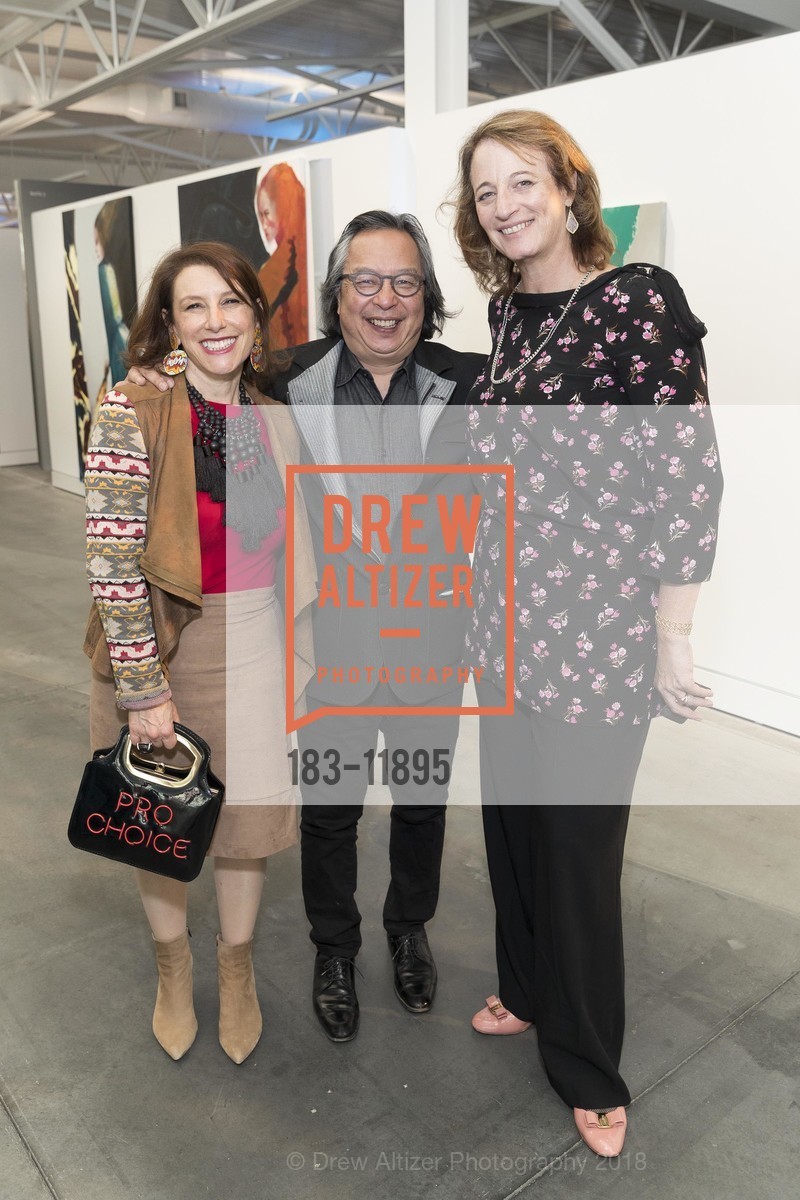 Jeremy Stone, Craig Nagasawa, Theo Schwabacher, San Francisco Art Institute Hosts Artist's Reception for Kehinde Wiley, SFAI Fort Mason Campus. Pier 2, Fort Mason, May 13th, 2018, Photo #183-11895 Jeremy Stone, Craig Nagasawa, Theo Schwabacher, Photo #183-11895