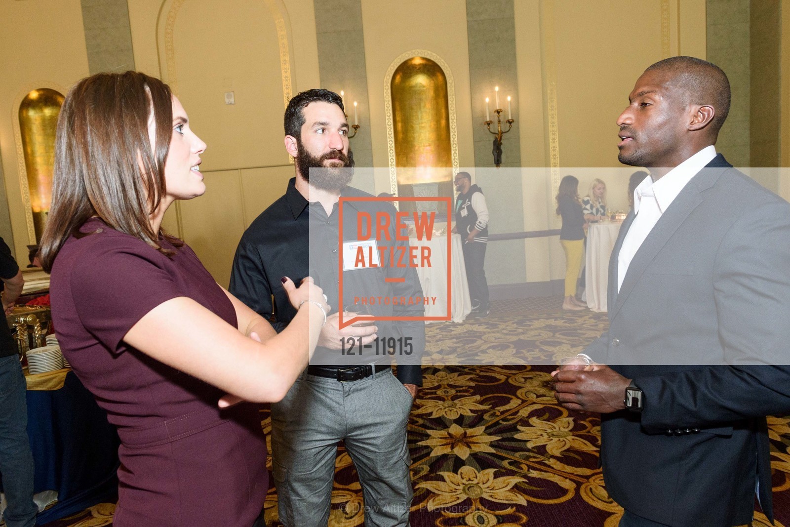 Anne Marie Dougherty, Redmond Ramos, Kionte Storey, Stand Up for Heroes, Bay Area 2018 Welcome Reception, Marines' Memorial Club. 609 Sutter Street, Photo #121-11915 Anne Marie Dougherty, Redmond Ramos, Kionte Storey, Photo #121-11915