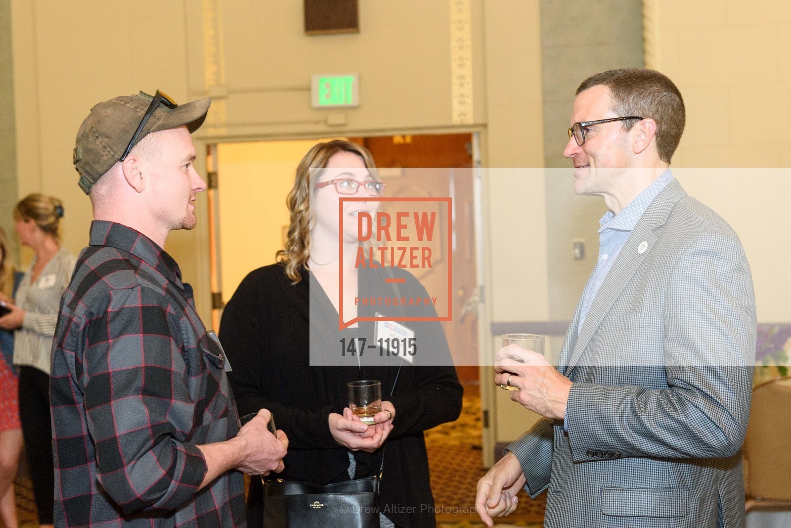 Kyle Harris, Jenna Jacobsen, Stan Kroder, Stand Up for Heroes, Bay Area 2018 Welcome Reception, Marines' Memorial Club. 609 Sutter Street, Photo #147-11915 Kyle Harris, Jenna Jacobsen, Stan Kroder, Photo #147-11915