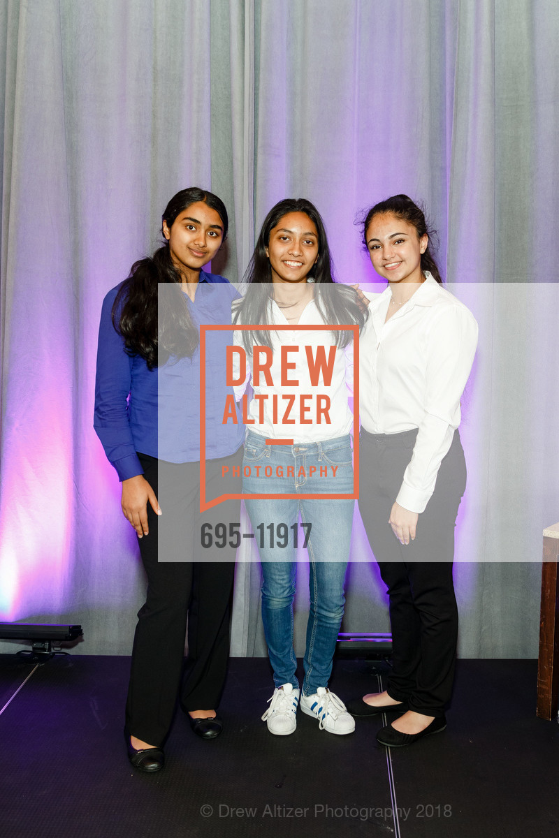 Rithu Paramesh, Zara Shariff, Gurmehr Klair, The Tech Museum of Innovation's Girl @ the Tech Luncheon, Sharon Heights Country Club. 2900 Sand Hill Road, May 16th, 2018, Photo #695-11917 Rithu Paramesh, Zara Shariff, Gurmehr Klair, Photo #695-11917
