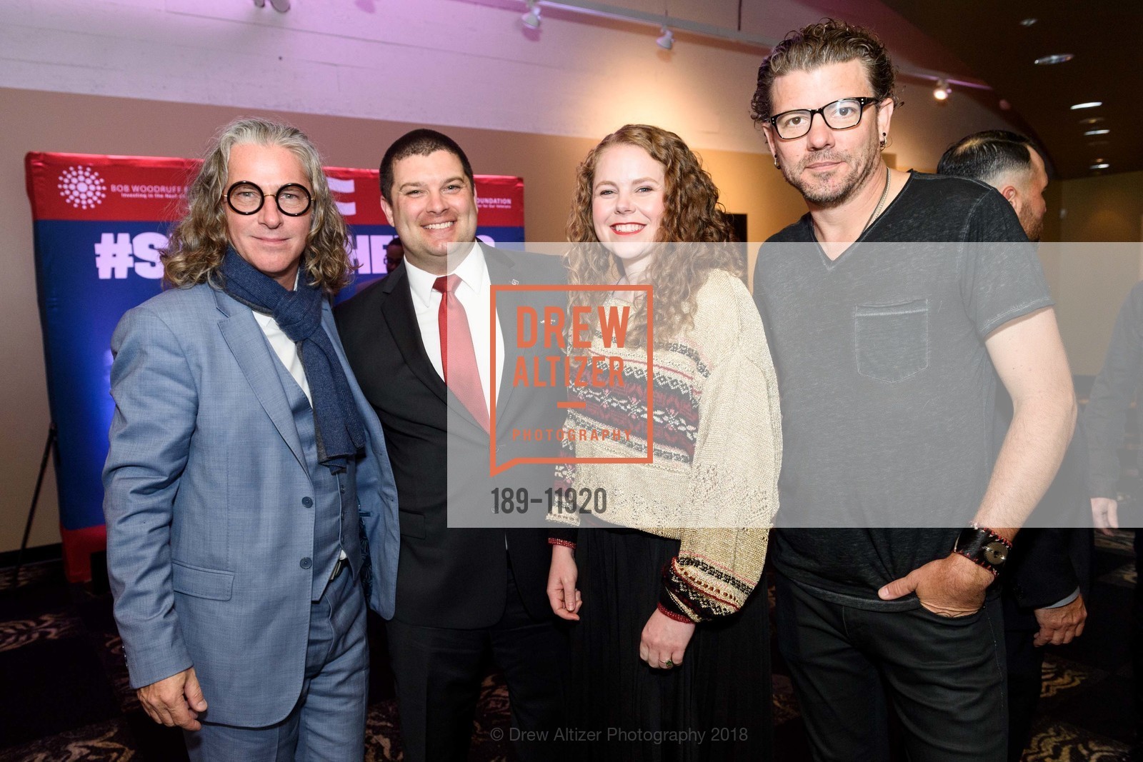 Ed Roland, Mike Williams, Jenny Williams, Will Turpin, Stand Up For Heroes, Bay Area 2018 Presented by the Bob Woodruff Foundation, The Masonic Theatre. 1111 California Street, May 17th, 2018, Photo #189-11920 Ed Roland, Mike Williams, Jenny Williams, Will Turpin, Photo #189-11920