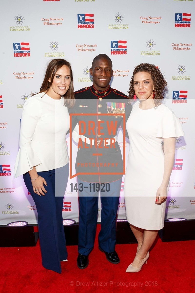 Anne Marie Dougherty, Kionte Storey, Justine Evirs, Stand Up For Heroes, Bay Area 2018 Presented by the Bob Woodruff Foundation, The Masonic Theatre. 1111 California Street, May 17th, 2018, Photo #143-11920 Anne Marie Dougherty, Kionte Storey, Justine Evirs, Photo #143-11920