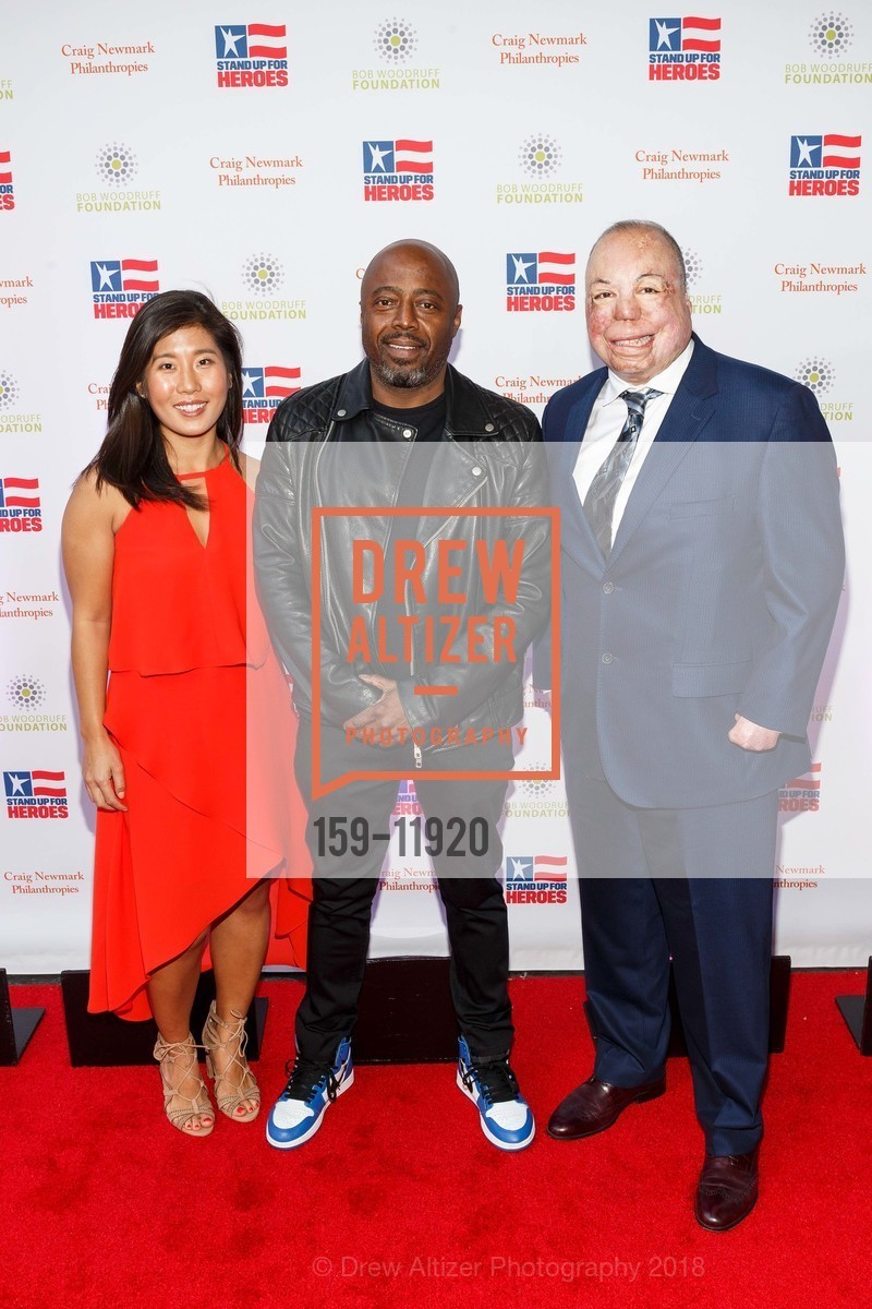 Jennifer Oh, Donnell Rawlings, Israel Del Toro, Stand Up For Heroes, Bay Area 2018 Presented by the Bob Woodruff Foundation, The Masonic Theatre. 1111 California Street, May 17th, 2018, Photo #159-11920 Jennifer Oh, Donnell Rawlings, Israel Del Toro, Photo #159-11920
