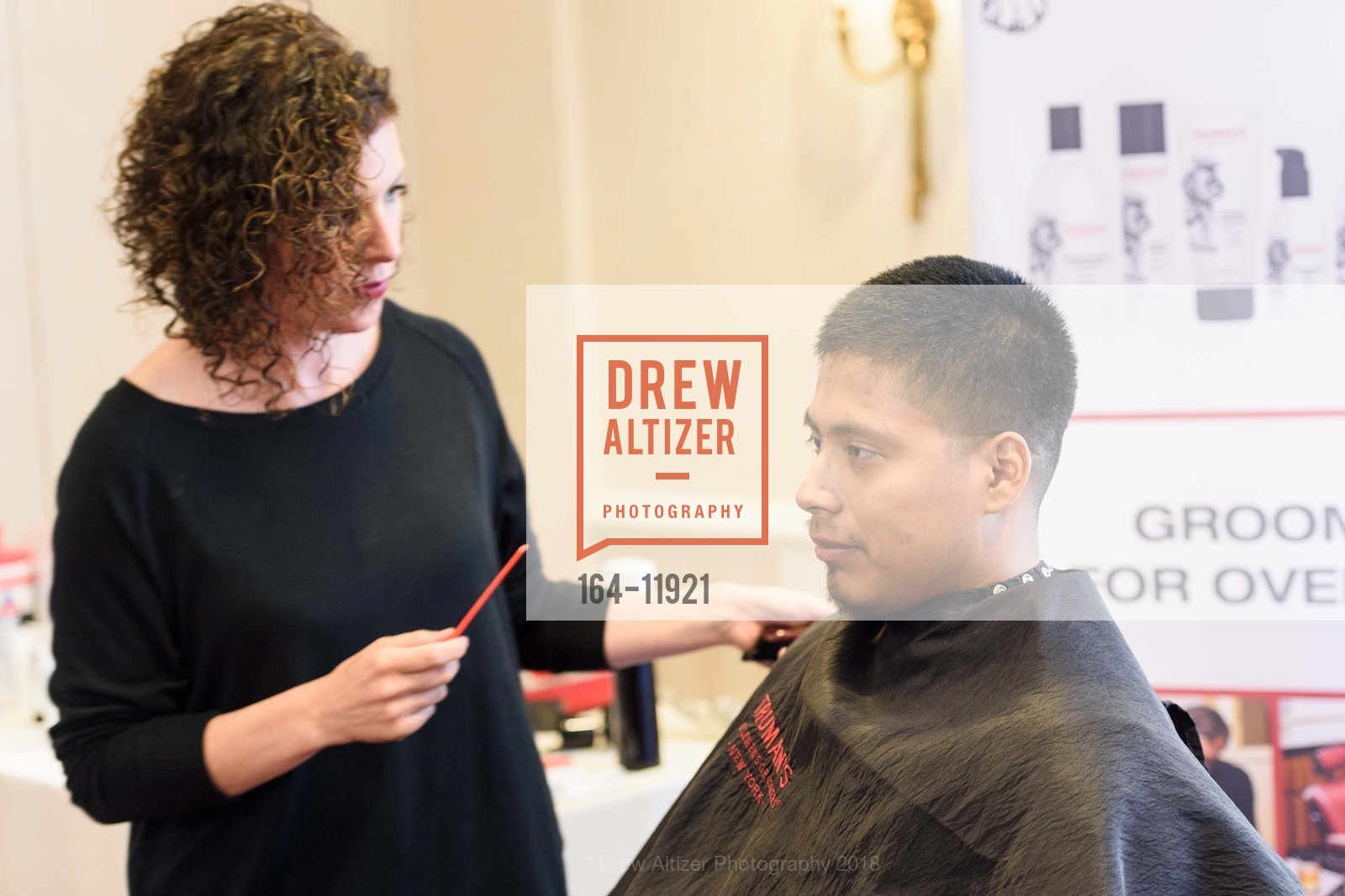 Lorraine Carlin, Constantino Jimenez, Stand Up For Heroes, Bay Area 2018 Veterans Makeovers, Mark Hopkins Hotel. 999 California Street, May 17th, 2018, Photo #164-11921 Lorraine Carlin, Constantino Jimenez, Photo #164-11921