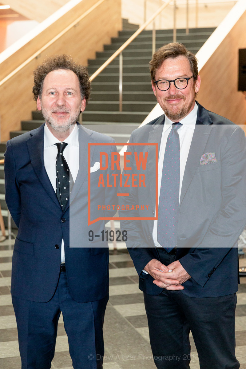 Charly Herscovici, Michel Draguet, SFMOMA Magritte Opening, SFMOMA, May 16th, 2018, Photo #9-11928 Charly Herscovici, Michel Draguet, Photo #9-11928