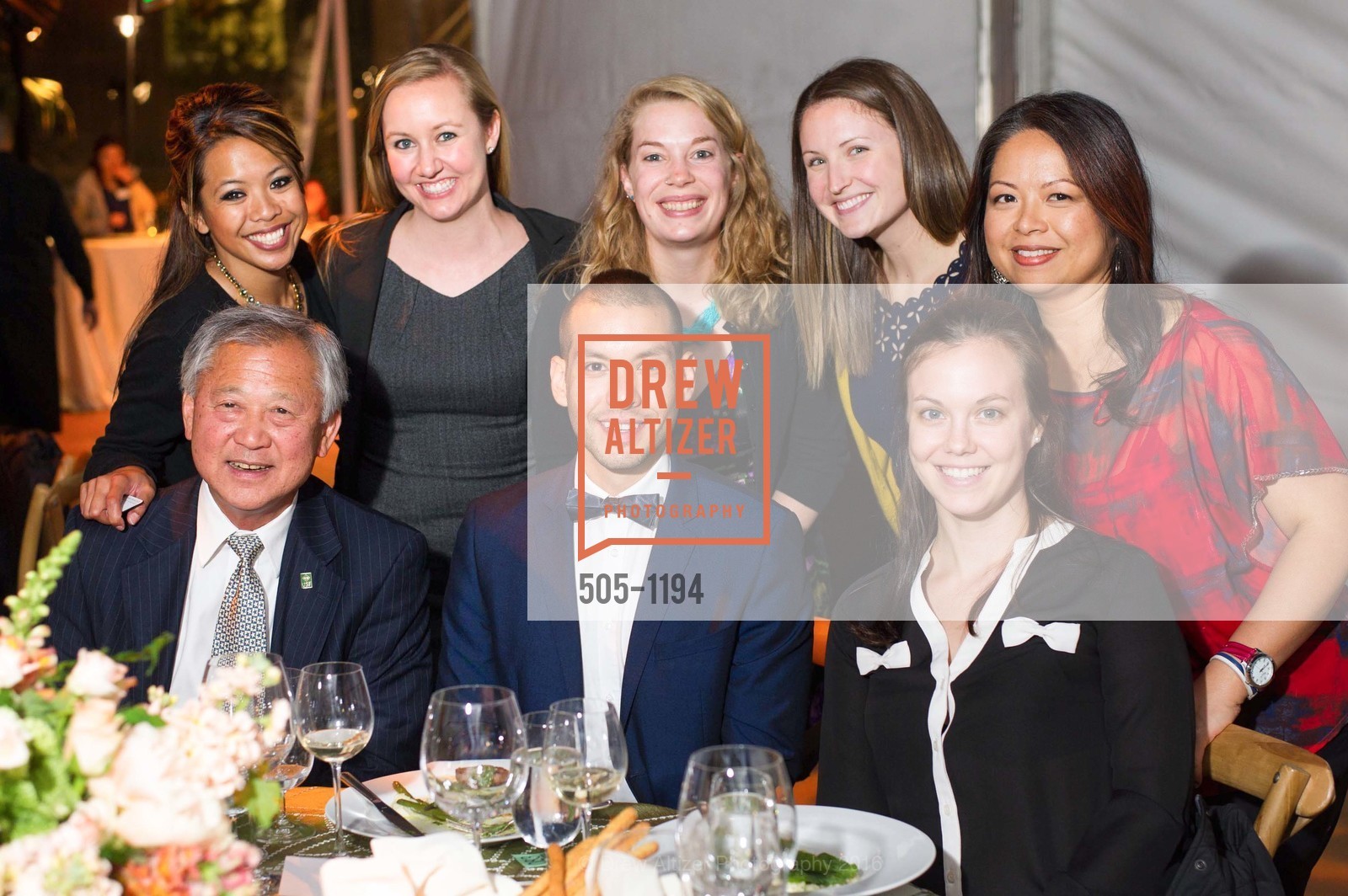 Kevin Leong, David Carrillo, Kari Young, Milan Kim, Caitlin Scholz, Beth Montroy, Francesca McCormack, Ricah Leon, 2016 USF California Prize Gala, USF Campus, Fromm Hall and Welch Field. 2130 Fulton Street, San Francisco, CA 94118, May 12th, 2016, Photo #505-1194 Kevin Leong, David Carrillo, Kari Young, Milan Kim, Caitlin Scholz, Beth Montroy, Francesca McCormack, Ricah Leon, Photo #505-1194