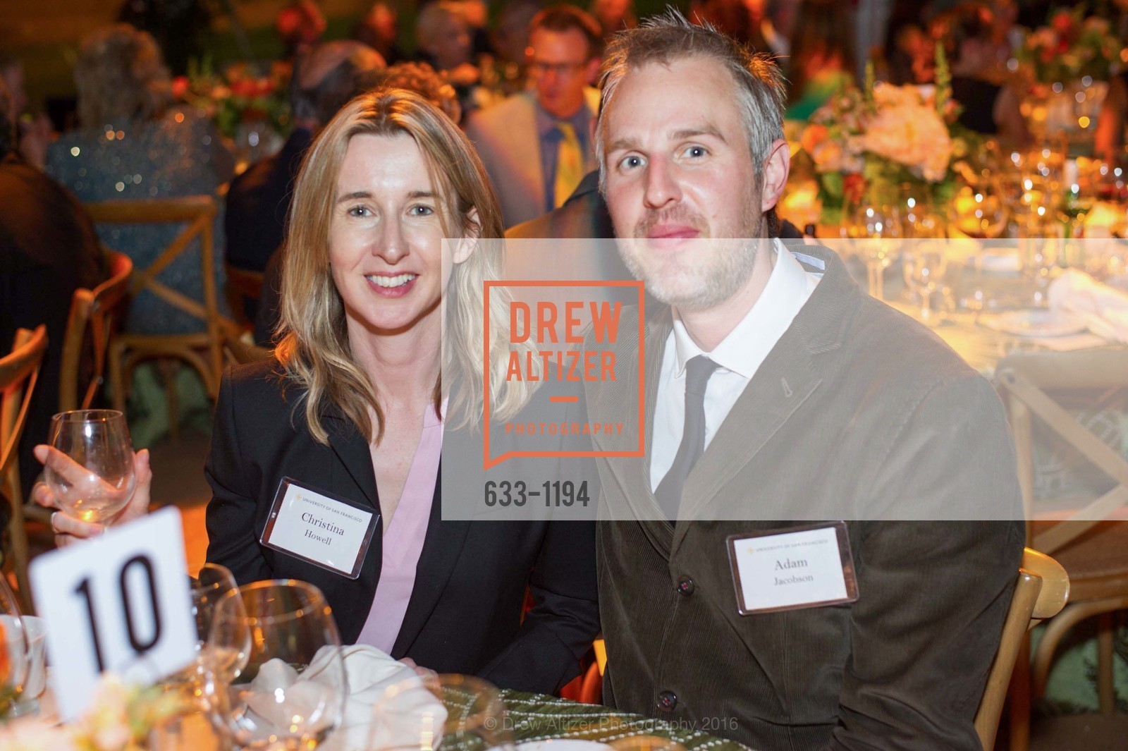 Christina Howell, Adam Jacobson, 2016 USF California Prize Gala, USF Campus, Fromm Hall and Welch Field. 2130 Fulton Street, San Francisco, CA 94118, May 12th, 2016, Photo #633-1194 Christina Howell, Adam Jacobson, Photo #633-1194