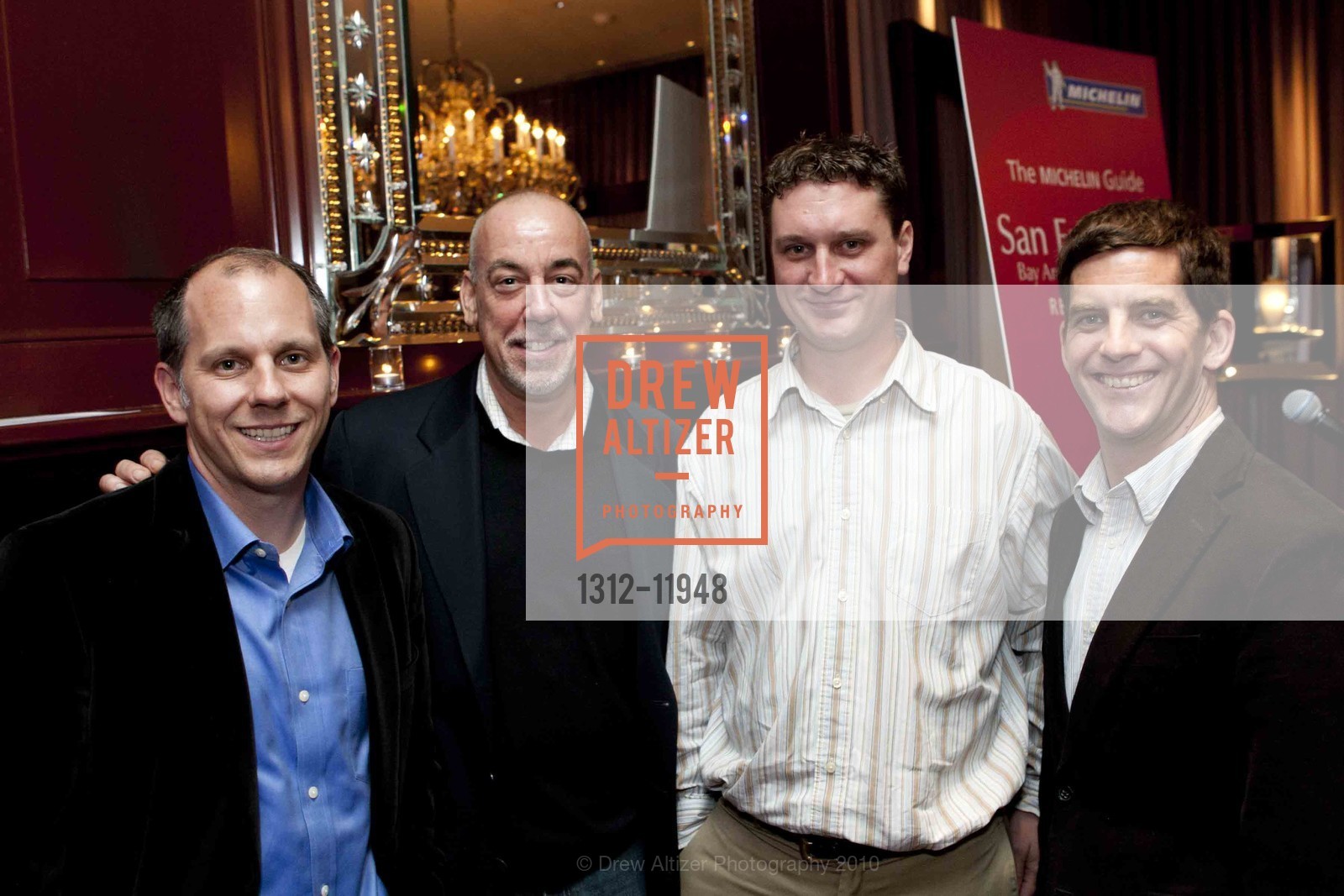 Joe Bartolomei, Steve Litke, Mike Delaney, Jesse Mallgren, MICHELIN Guide San Francisco, Bay Area & Wine Country 2011 Launch, US, October 27th, 2010, Photo #1312-11948 Joe Bartolomei, Steve Litke, Mike Delaney, Jesse Mallgren, Photo #1312-11948