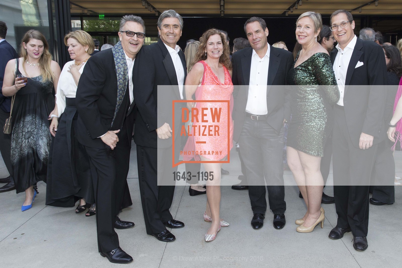 PK Kilty, Greg Ansel, Marta Cervantes, Greg Priest, Jan Ansel, Stoddard Lambertson, SFMOMA Modern Ball 2016, SFMOMA. 151 3rd St, May 12th, 2016, Photo #1643-1195 PK Kilty, Greg Ansel, Marta Cervantes, Greg Priest, Jan Ansel, Stoddard Lambertson, Photo #1643-1195