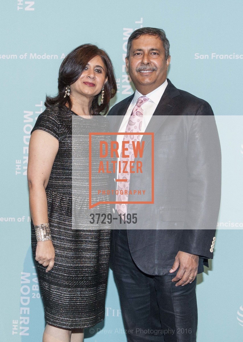 Sangeeta Mehrotra, Sanjay Mehrotra, SFMOMA Modern Ball 2016, SFMOMA. 151 3rd St, May 12th, 2016, Photo #3729-1195 Sangeeta Mehrotra, Sanjay Mehrotra, Photo #3729-1195