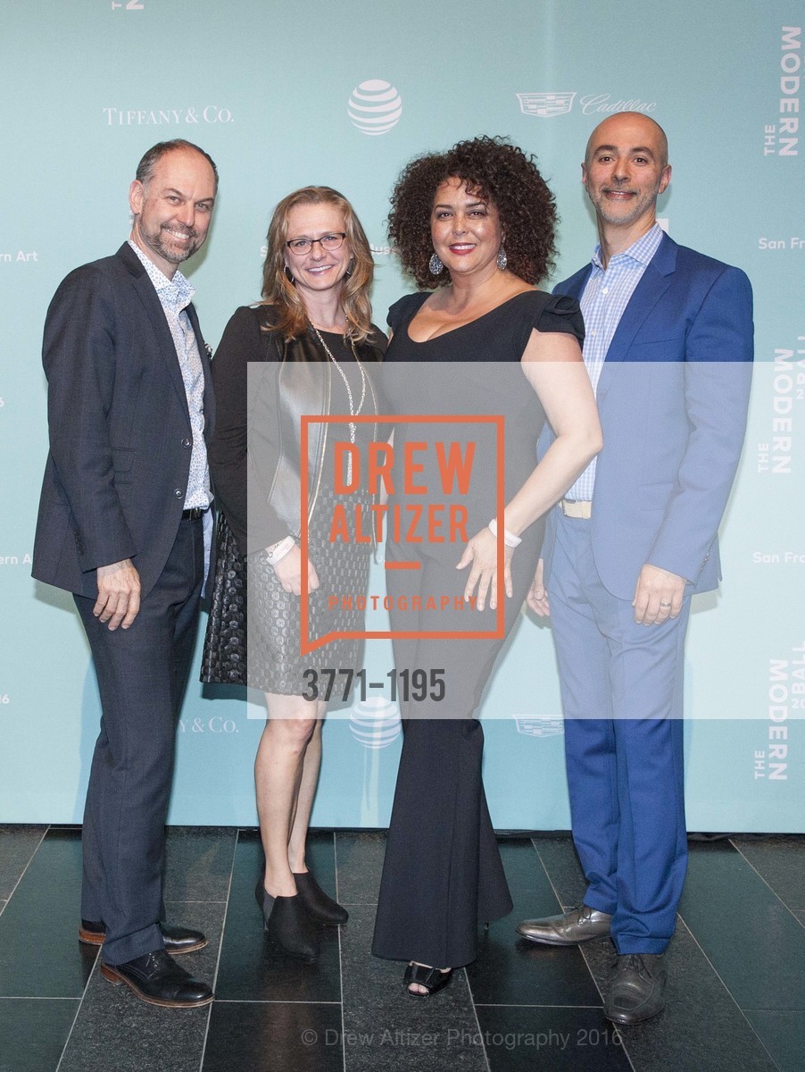Roger Huldi, Jeannette Huldi, Cindy HIll, Julio Fernandez, SFMOMA Modern Ball 2016, SFMOMA. 151 3rd St, May 12th, 2016, Photo #3771-1195 Roger Huldi, Jeannette Huldi, Cindy HIll, Julio Fernandez, Photo #3771-1195