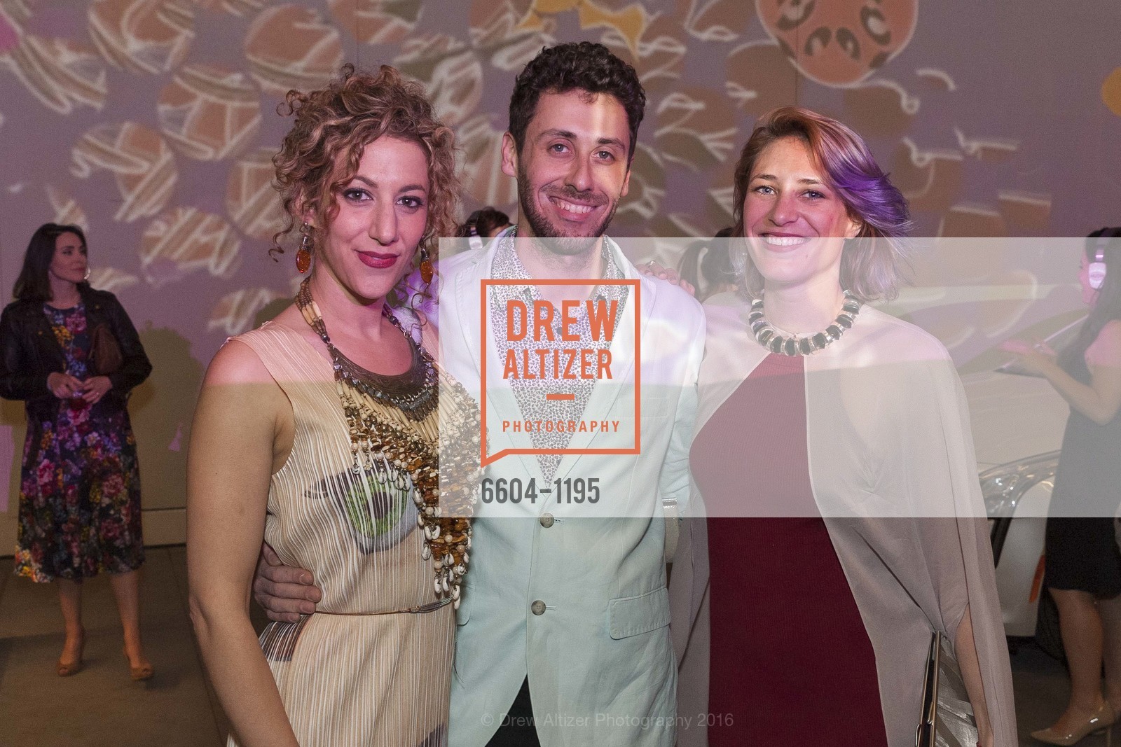 Lyla Holdstein, Evan Reiser, Anna Nearburg, SFMOMA Modern Ball 2016, SFMOMA. 151 3rd St, May 12th, 2016, Photo #6604-1195 Lyla Holdstein, Evan Reiser, Anna Nearburg, Photo #6604-1195