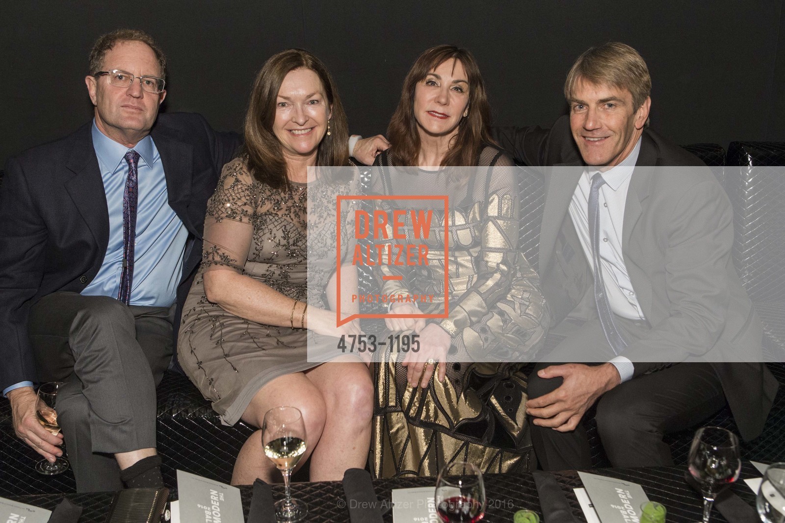 Michael Parish, Anne Parish, Kathleen Welsh, Bill Plautz, SFMOMA Modern Ball 2016, SFMOMA. 151 3rd St, May 12th, 2016, Photo #4753-1195 Michael Parish, Anne Parish, Kathleen Welsh, Bill Plautz, Photo #4753-1195