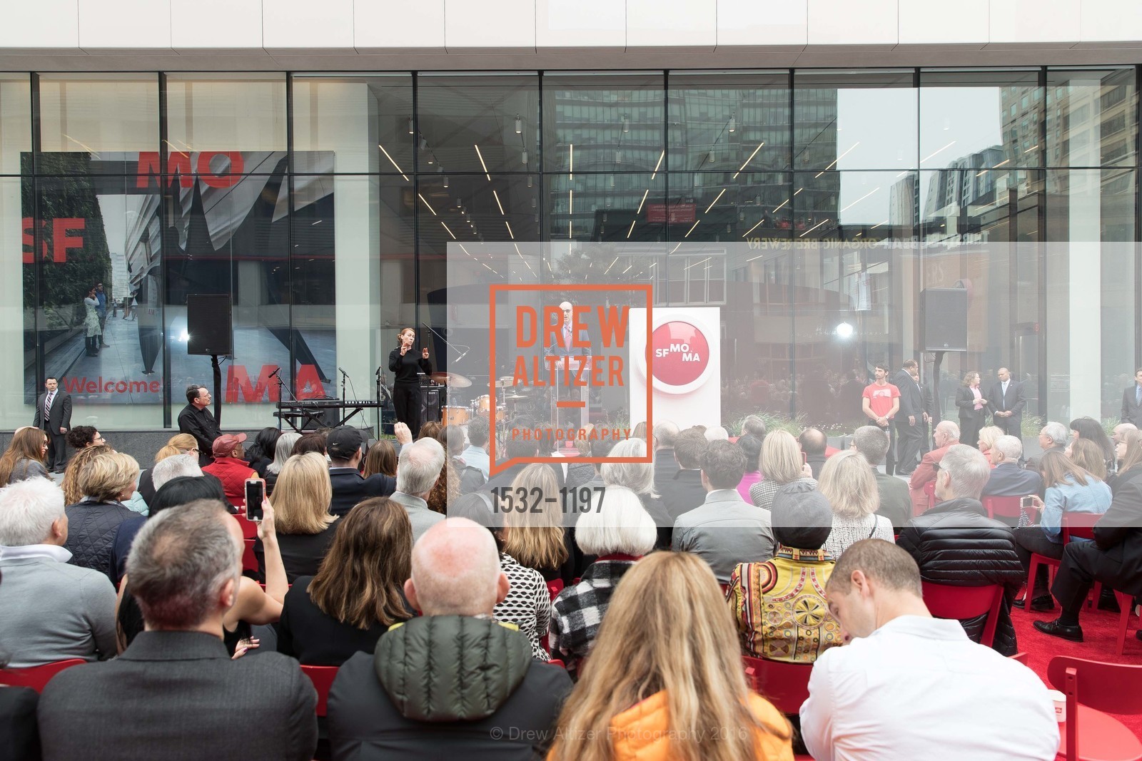 Atmosphere, SFMOMA Ribbon Cutting Opening Day, SFMOMA. 151 3rd St, May 13th, 2016, Photo #1532-1197 Atmosphere, Photo #1532-1197