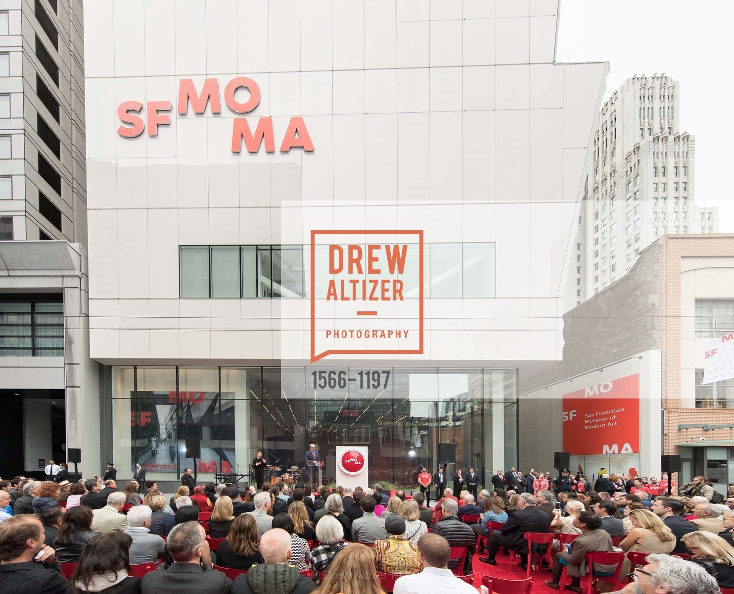 Atmosphere, SFMOMA Ribbon Cutting Opening Day, SFMOMA. 151 3rd St, May 13th, 2016, Photo #1566-1197 Atmosphere, Photo #1566-1197