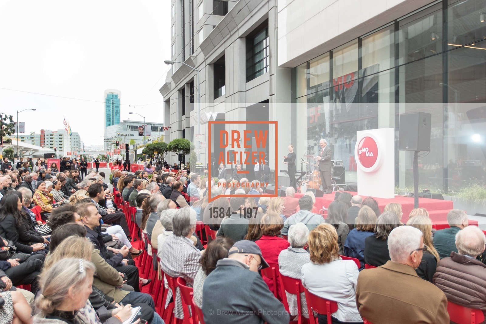 Atmosphere, SFMOMA Ribbon Cutting Opening Day, SFMOMA. 151 3rd St, May 13th, 2016, Photo #1584-1197 Atmosphere, Photo #1584-1197